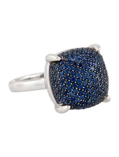 Pre-owned Tiffany & Co 18k Sapphire Paloma's Sugar Stacks Ring In Multi