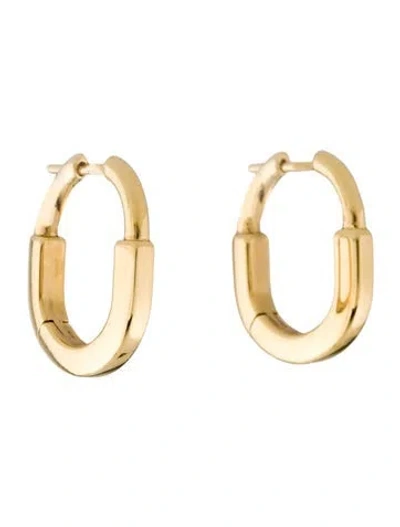 Pre-owned Tiffany & Co 18k Small Lock Earrings In Multi