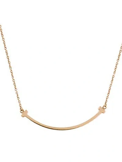 Pre-owned Tiffany & Co 18k Small Smile Pendant Necklace, 18.5" In Multi