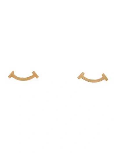 Pre-owned Tiffany & Co 18k Smile Mini Earrings In Multi