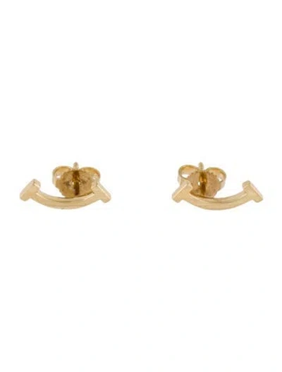 Pre-owned Tiffany & Co 18k Smile Mini Earrings In Multi