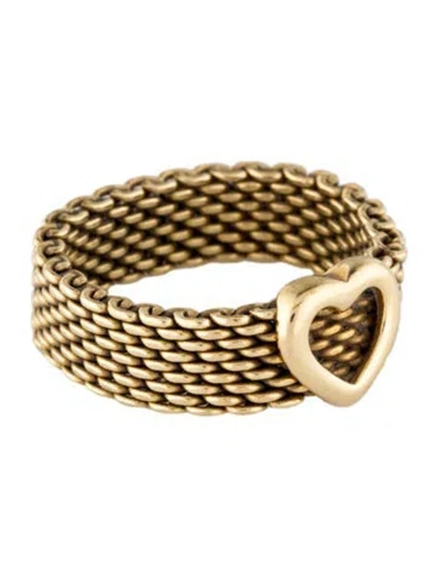Pre-owned Tiffany & Co 18k Somerset Heart Ring In Multi