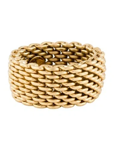 Pre-owned Tiffany & Co 18k Somerset Mesh Band In Multi