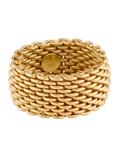 Pre-owned Tiffany & Co 18k Somerset Mesh Band In Multi