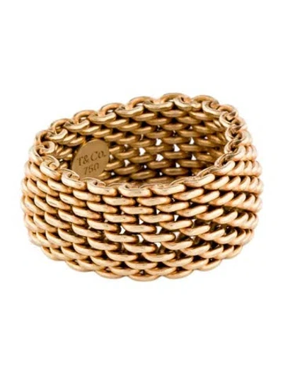 Pre-owned Tiffany & Co 18k Somerset Mesh Band In Multi
