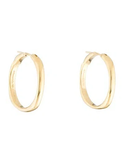 Pre-owned Tiffany & Co 18k Square Cushion Hoop Earrings In Multi