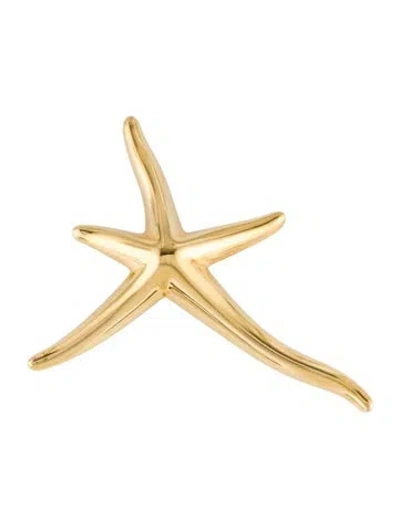 Pre-owned Tiffany & Co 18k Starfish Brooch In Multi