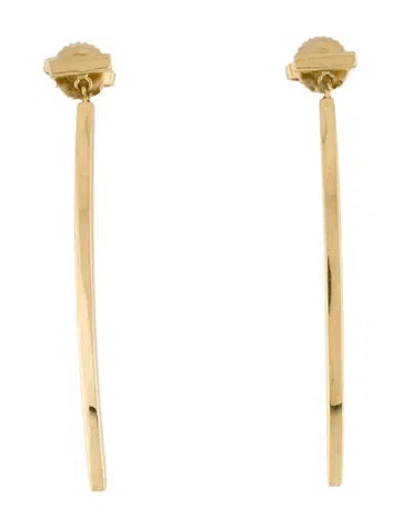 Pre-owned Tiffany & Co 18k T Bar Drop Earrings In Multi