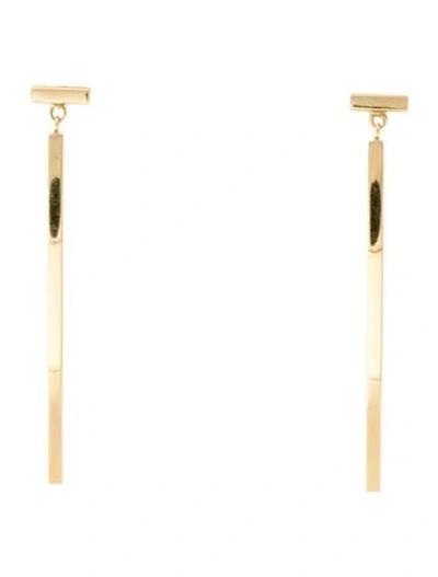 Pre-owned Tiffany & Co 18k T Bar Drop Earrings In Multi