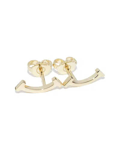 Pre-owned Tiffany & Co . 18k T Smile Earrings (authentic Pre-loved)