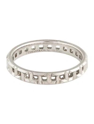 Pre-owned Tiffany & Co 18k T True Narrow Eternity Ring In Multi