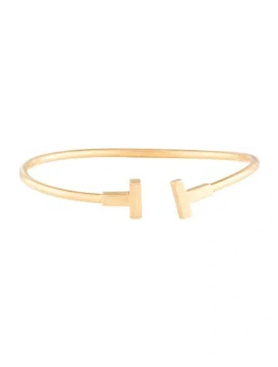 Pre-owned Tiffany & Co 18k T Wire Bracelet, 6" In Multi