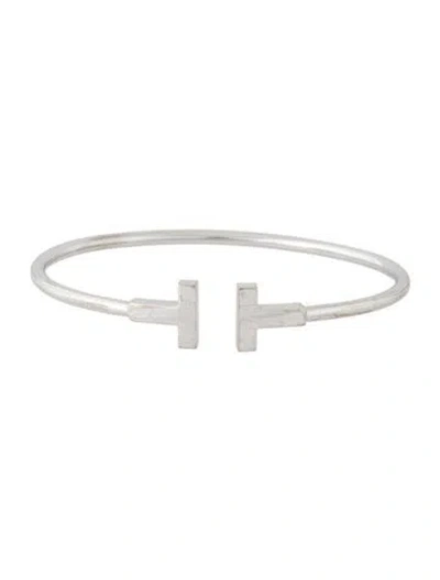 Pre-owned Tiffany & Co 18k T Wire Bracelet, 6" In Multi