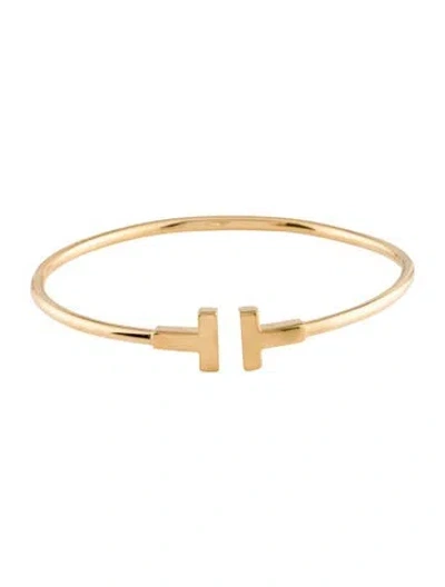 Pre-owned Tiffany & Co 18k T Wire Bracelet, 6.25" In Multi