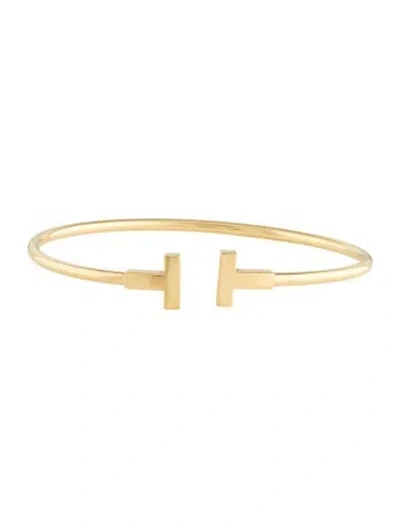Pre-owned Tiffany & Co 18k T Wire Bracelet, 6.25" In Multi