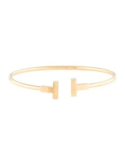Pre-owned Tiffany & Co 18k T Wire Bracelet, 6.5" In Multi
