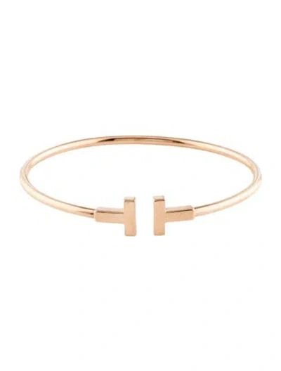 Pre-owned Tiffany & Co 18k T Wire Bracelet, 6.5" In Multi