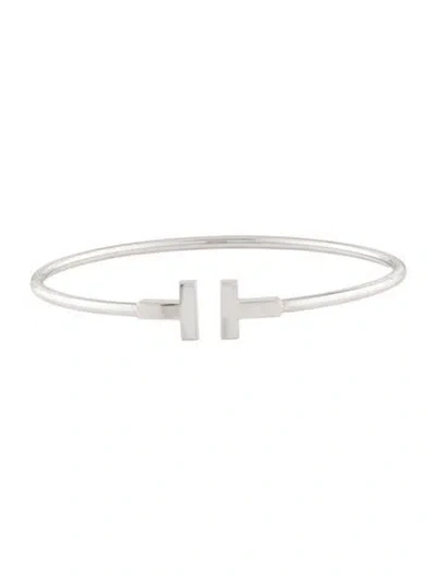 Pre-owned Tiffany & Co 18k T Wire Cuff, 7" In Multi
