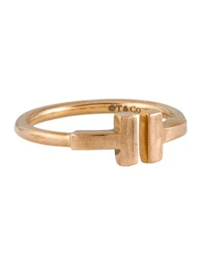 Pre-owned Tiffany & Co 18k T Wire Ring In Multi