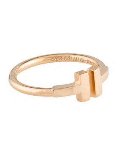 Pre-owned Tiffany & Co 18k T Wire Ring In Multi
