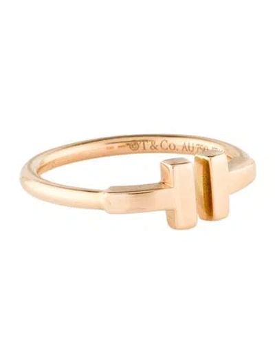 Pre-owned Tiffany & Co 18k T Wire Ring In Multi