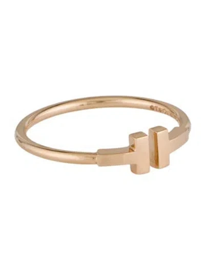 Pre-owned Tiffany & Co 18k T Wire Ring In Multi
