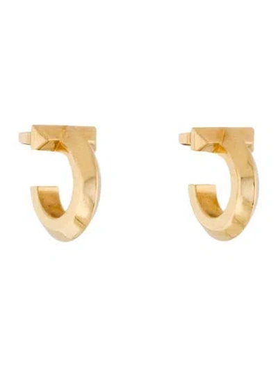 Pre-owned Tiffany & Co 18k T1 Hoop Earrings In Multi