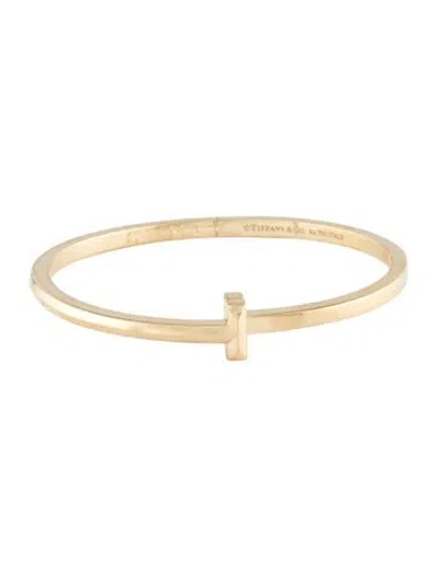 Pre-owned Tiffany & Co 18k T1 Narrow Hinged Bangle, 6.25" In Multi