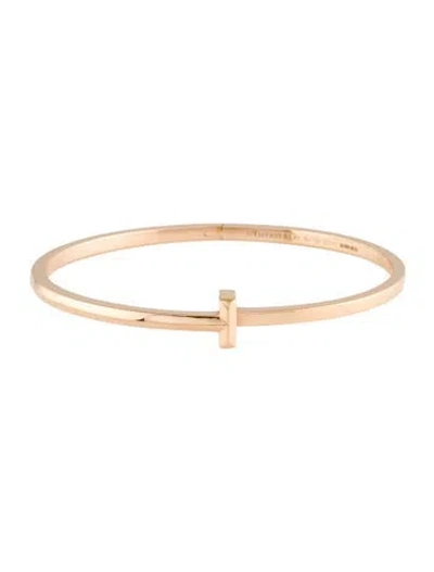 Pre-owned Tiffany & Co 18k T1 Narrow Hinged Bangle, 7" In Multi