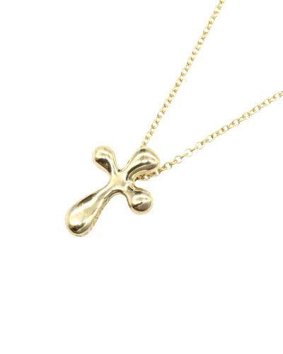 Tiffany & Co 18k  Cross Necklace (authentic Pre-loved) In Gold
