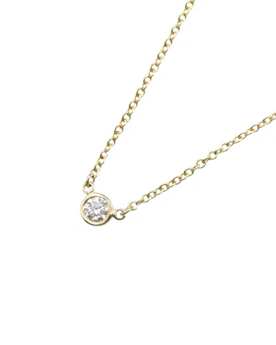 Tiffany & Co 18k  Diamond Necklace (authentic Pre-loved) In Gold
