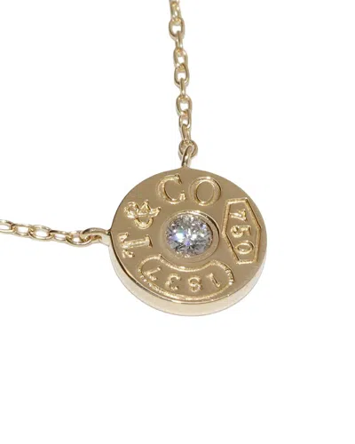 Tiffany & Co 18k  Diamond Pendant Necklace (authentic Pre-loved) In Gold
