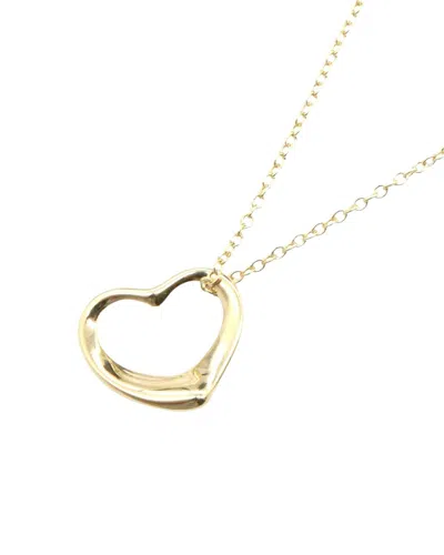 Pre-owned Tiffany & Co 18k  Open Heart Necklace (authentic Pre-loved)