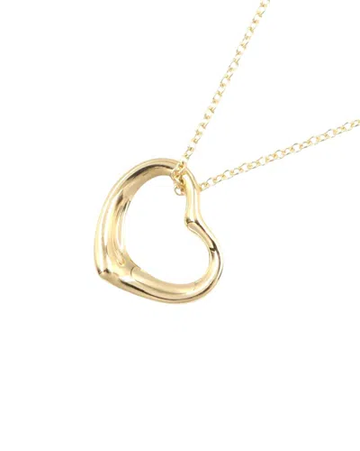 Pre-owned Tiffany & Co 18k  Open Heart Necklace (authentic Pre-loved)