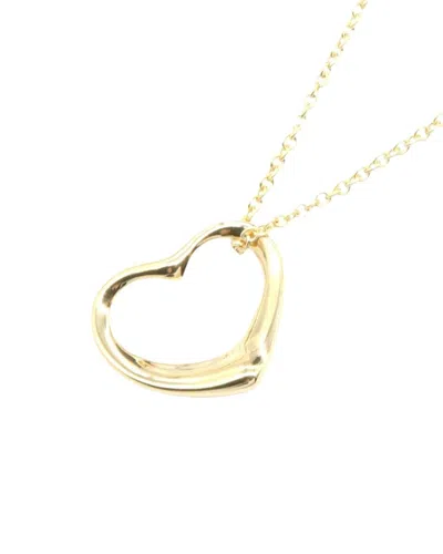 Tiffany & Co 18k  Open Heart Necklace (authentic Pre-loved) In White