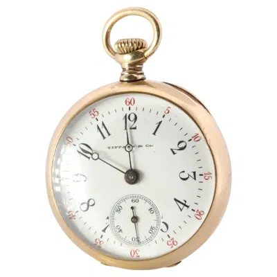 Pre-owned Tiffany & Co 18k Tiffany And Co Pocket Watch. Antique 18k Yg Tiffany Mechanical Watch. 30mm In Multi
