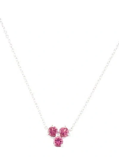 Pre-owned Tiffany & Co 18k Tourmaline Aria Pendant Necklace, 16" In Multi