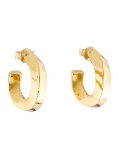 Pre-owned Tiffany & Co 18k Twisted Hoop Earrings In Multicolor