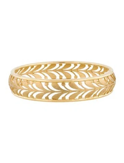 Pre-owned Tiffany & Co 18k Villa Paloma Bangle, 7.25" In Multi