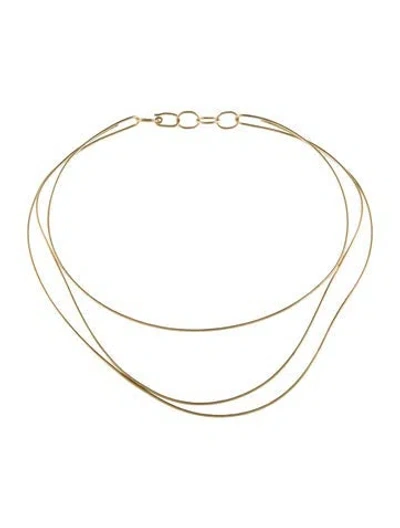 Pre-owned Tiffany & Co 18k Wave Collar Necklace, 19.5" In Multi