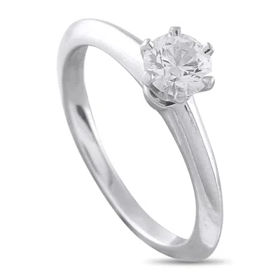Tiffany & Co 18k White Gold 0.43ct Diamond Solitaire Ring Ti05-040926