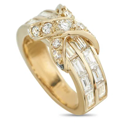 Tiffany & Co 18k Yellow Gold 1.75ct Diamond Ring Ti20-060426 In Silver