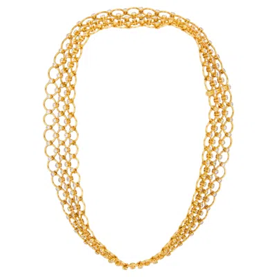 Pre-owned Tiffany & Co . 18k Yellow Gold Diamond Choker Necklace