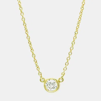 Pre-owned Tiffany & Co 18k Yellow Gold Diamonds By The Yard Necklace