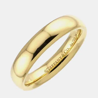 Pre-owned Tiffany & Co 18k Yellow Gold Forever Band Ring Eu 49