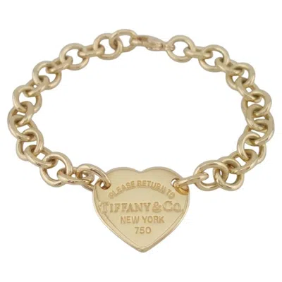 Pre-owned Tiffany & Co . 18k Yellow Gold Return To Tiffany Heart Tag Link Bracelet