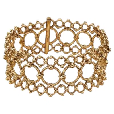 Pre-owned Tiffany & Co . 18k Yellow Gold Wide Bracelet