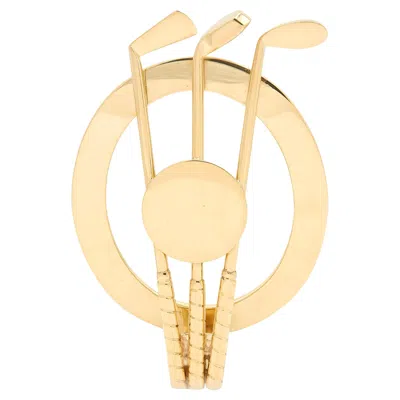 Pre-owned Tiffany & Co . 1940's 14 Karat Yellow Gold Vintage Unisex Golf Club Money Clip