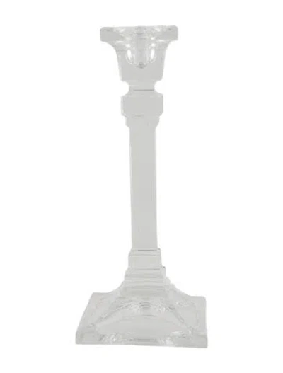 Pre-owned Tiffany & Co 1980s Crystal Glass Candleholders In Transparent