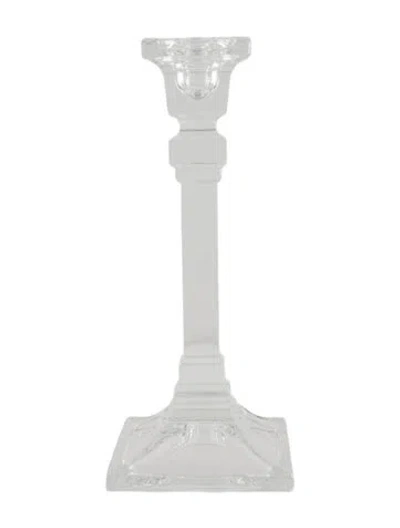 Pre-owned Tiffany & Co 1980s Crystal Glass Candleholders In Transparent